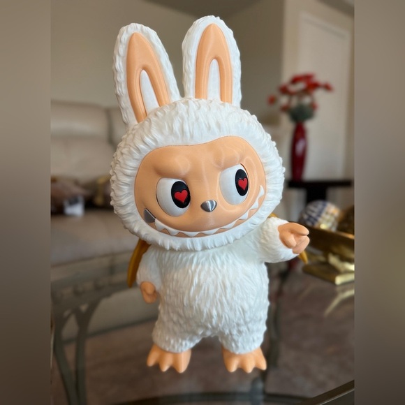 3D Printed Adorable White and Cream Labubu Decor. - Picture 7 of 14